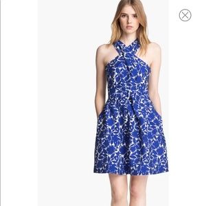 Mcginn blue and white floral dress